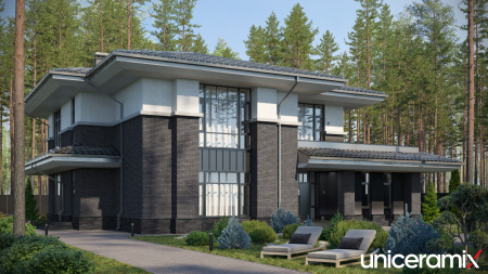 Вентилируемый фасад UX-15-Т2 Black 240х71х17 UniCeramix