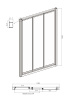 Душевая дверь в нишу Ambassador Forsa 17021102NX 110x195, стекло прозрачное, профиль хром