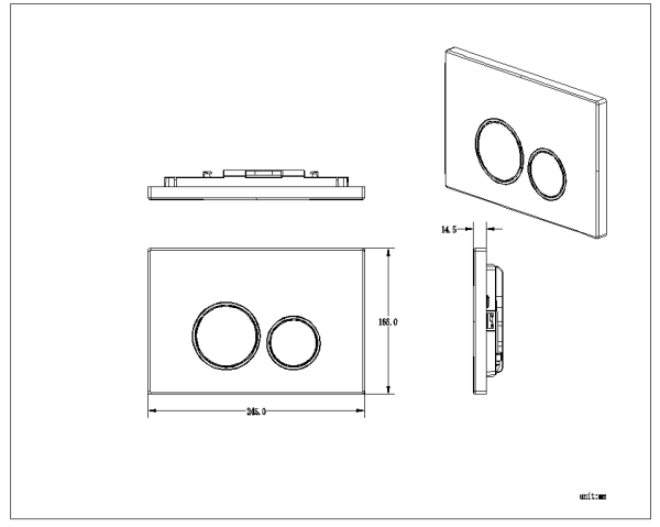 Клавиша смыва AltroBagno PFP 005CQ хром