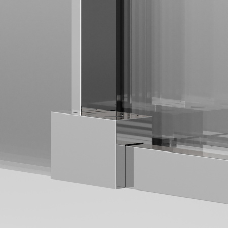 Душевая дверь в нишу Ambassador Intense 110021102IX 130x200, стекло прозрачное, профиль хром