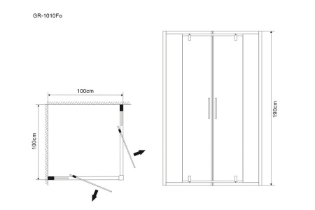 Душевой уголок Grossman Forta GR-1010 Forta 100х100