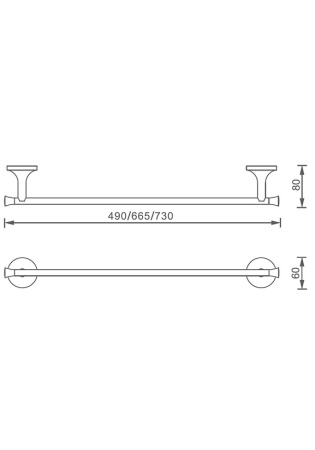 Держатель для полотенец AltroBagno Corposo 450 081310 Cr