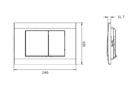 Клавиша смыва AltroBagno PFP 003GQ золото