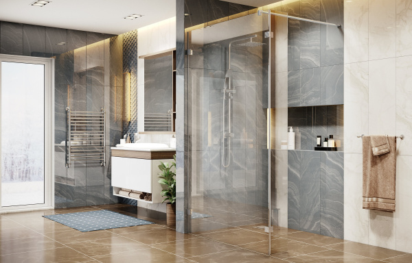 Душевая перегородка Ambassador Walk-in 15031105 90x200, прозрачное стекло