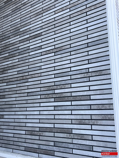 Фасадная клинкерная плитка WK123 Long Grau 468х40 Westerwalder Klinker