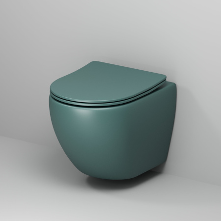 Унитаз подвесной Grossman GR-4455OLMS Color (485х360х375) зеленый