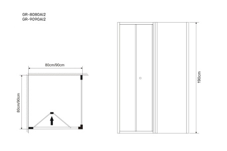 Душевой уголок Grossman Alba2 GR-9090 90х90
