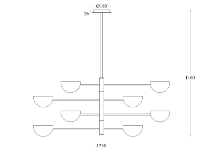Потолочная люстра Maytoni Mollis MOD126PL-08B