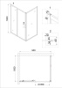 Душевой уголок Niagara Nova NG-42-9AG-A100G 90х100