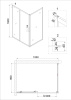 Душевой уголок Niagara Nova NG-42-10AG-A80G 100х80