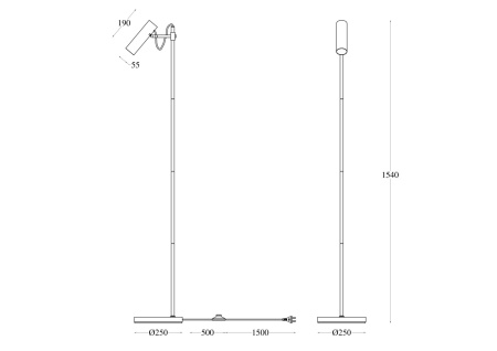 Торшер для чтения Maytoni Bansky MOD129FL-01B