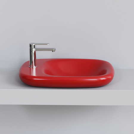 Накладная раковина Ambassador Diamond 126T21101 (540х450х100) красная