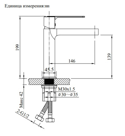 Смеситель для раковины AltroBagno Unione 0136 NeOp