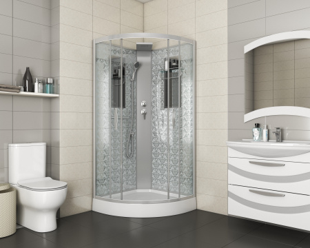 Душевая кабина Niagara Luxe NG-7715WBK (900x900х2100)