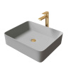 Накладная раковина Grossman GR-3016GM (480х370х135) серая