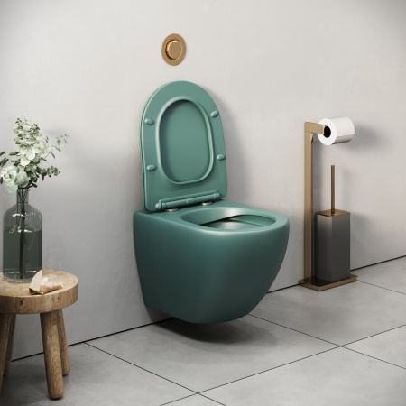 Унитаз подвесной Grossman GR-4455OLMS Color (485х360х375) зеленый