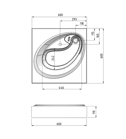 Раковина Grossman ALVARO 60 на стиральную машину