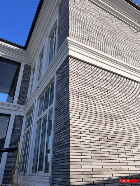 Фасадная клинкерная плитка WK123 Long Grau 468х40 Westerwalder Klinker