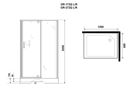 Душевая кабина Grossman Classic GR272QL (120х80х205)