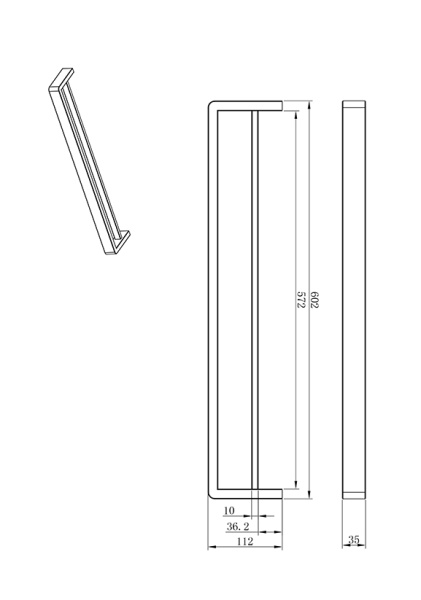 Держатель для полотенец двойной AltroBagno Aperto 081403 NeOp