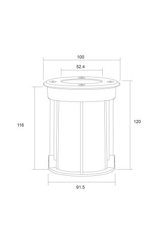 Уличный встраиваемый светильник Maytoni Tubo O043DL-01S