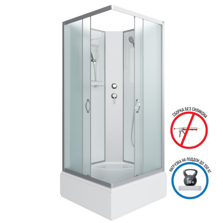 Душевая кабина с полкой Niagara Classic NG-1108-14BK (900х900х2000)