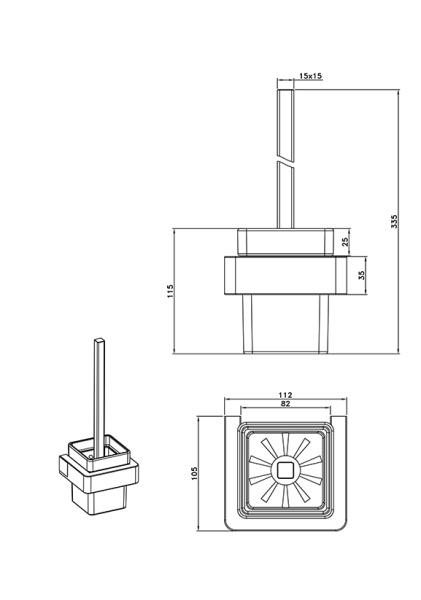 Ершик для унитаза AltroBagno Aperto 081203 NeOp