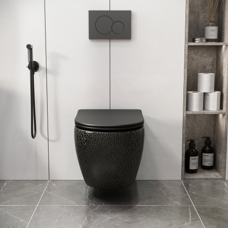 Унитаз подвесной Grossman GR-4411BBLS Color (550х365х395) черный