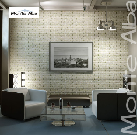 Гипсовая плитка под кирпич Эллинбрик А320-00 Monte Alba