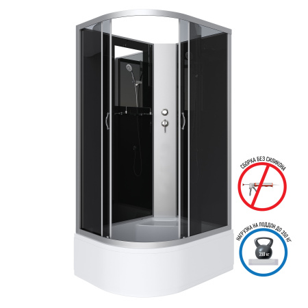 Душевая кабина Niagara Classic NG-2510-14RBK (1200х800х2000)