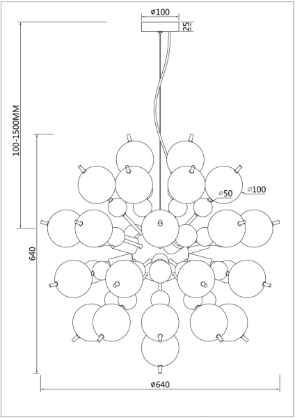 Подвесной светильник Maytoni Bolla MOD133PL-08CH