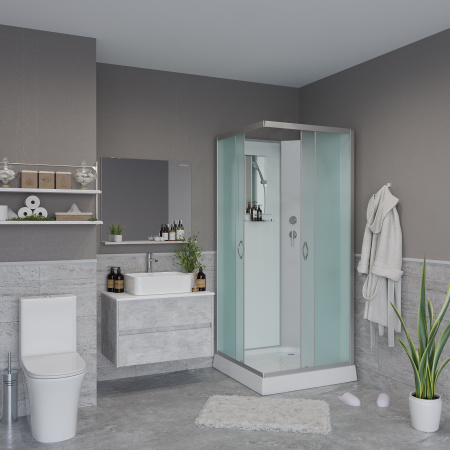 Душевая кабина с полкой Niagara Classic NG-1101-14BK (900х900х2000)