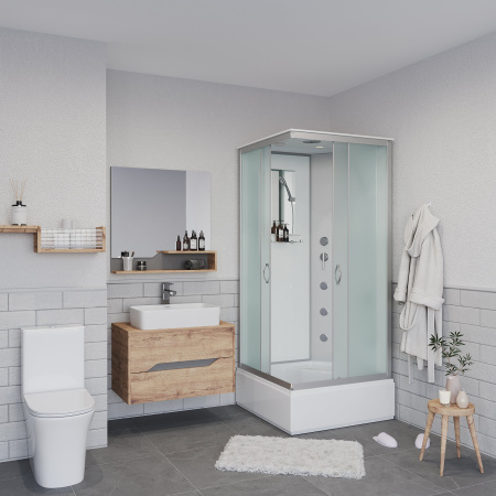 Душевая кабина с полкой Niagara Classic NG-1108-14G (900х900х2150)