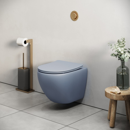 Унитаз подвесной Grossman GR-4455BSMS-21 Color (485х365х360) голубой