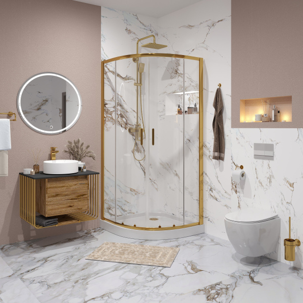 Душевой уголок Niagara Nova NG-6407-08 GOLD 100х100