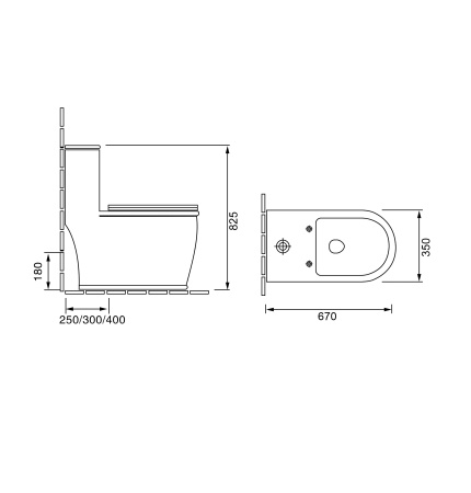 Унитаз компакт напольный Grossman GR-4492S Retro (670х350х825)