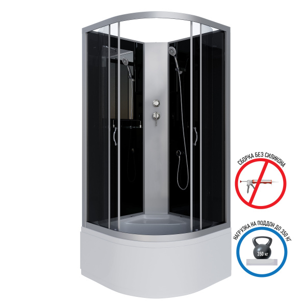 Душевая кабина Niagara Classic NG-2507-14BK (800х800х2000)