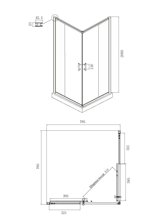 Душевой уголок Ambassador Kingston 14011119 80x80