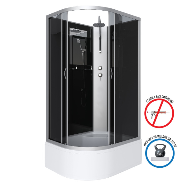 Душевая кабина Niagara Classic NG-2510-14RBKT (1200х800х2100-2400)