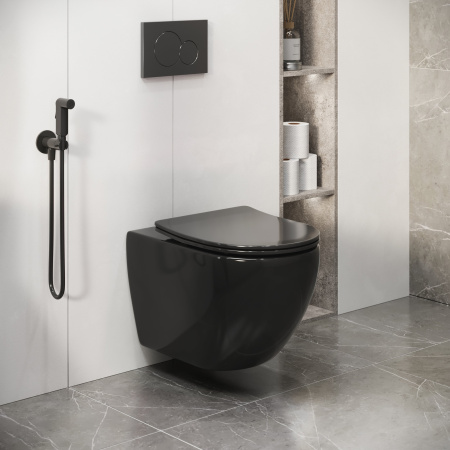 Унитаз подвесной Grossman GR-4411BS Color (560х360х350) черный