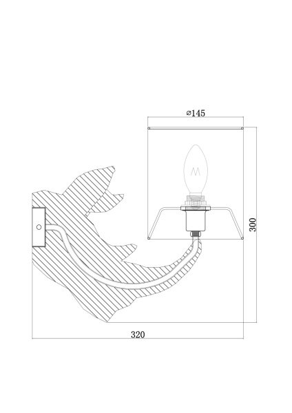 Настенный светильник Maytoni Nashorn MOD470WL-01W