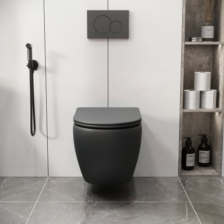 Унитаз подвесной Grossman GR-4411BMSQ Color (550х365х395) черный