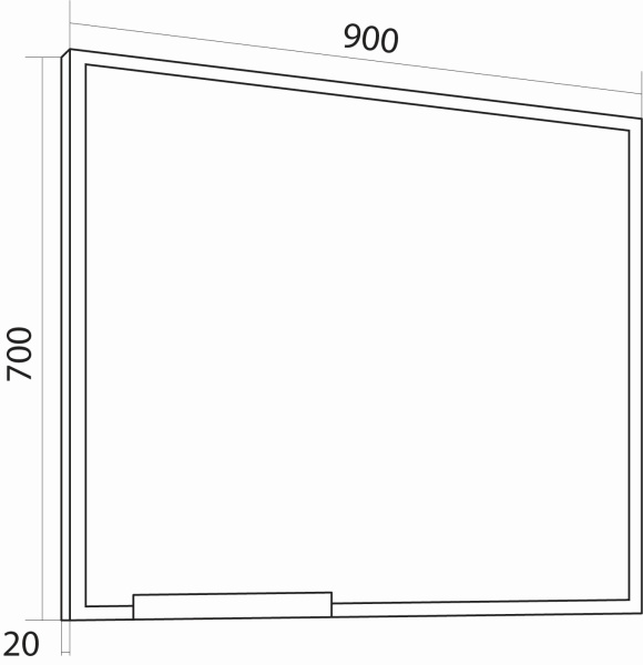 Зеркало в ванную Grossman ЛОФТ-90 с полкой