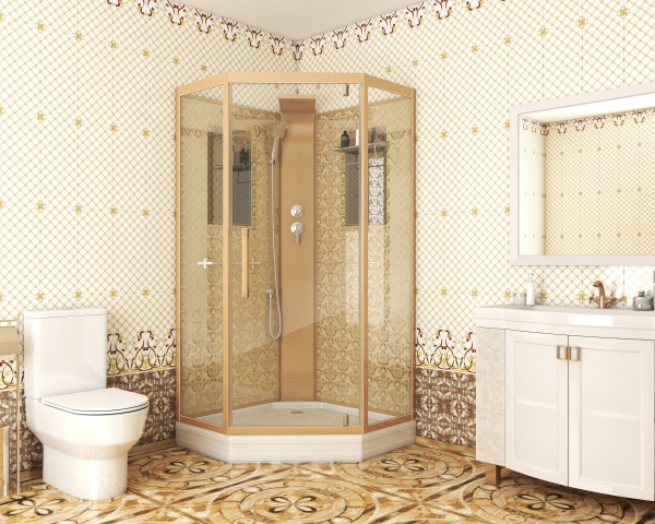 Душевая кабина Niagara Luxe NG-7799GBK (900x900х2100)