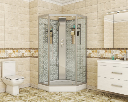 Душевая кабина Niagara Luxe NG-7799WBK (900x900х2100)