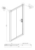 Душевая дверь в нишу Ambassador Forsa 17021122AX 160x200, прозрачное стекло, профиль хром