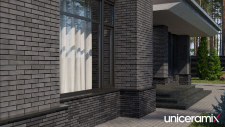 Вентилируемый фасад UX-15-Т2 Black 240х71х17 UniCeramix