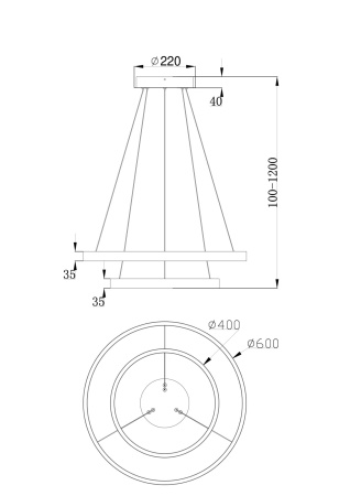 Подвесной светильник Maytoni Rim MOD058PL-L55BS4K