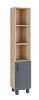 Шкаф-пенал напольный Grossman ФЛАЙ-30 см, дуб сонома/серый