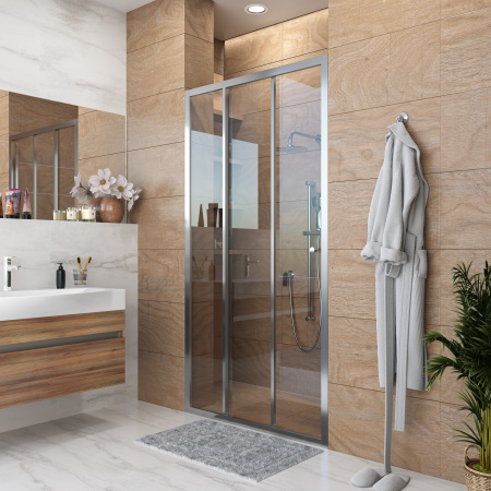 Душевая дверь в нишу Grossman Falcon GR-D110 110х190, стекло прозрачное, профиль хром